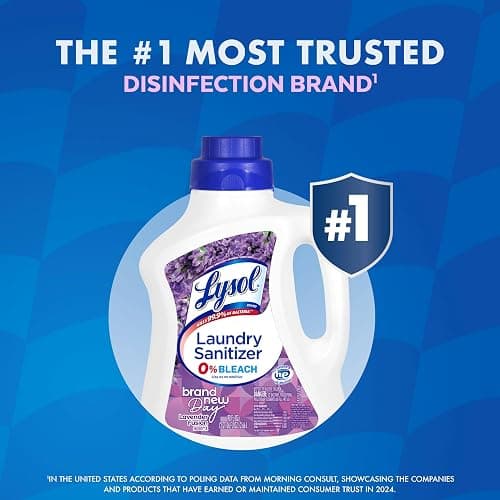 Lysol Disinfectant Laundry Sanitizer & Scent Booster, Laundry Detergent Additive, Color Safe Bleach Alternative, Laundry Odor Eliminator, Kills Bacteria & Viruses, Lavender Scent, 90 Fl Oz thumbnail 2