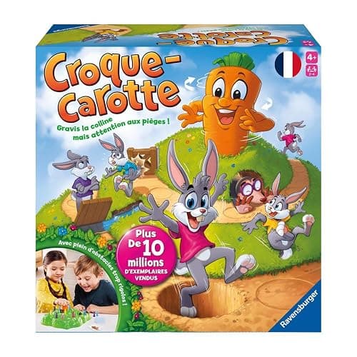Ravensburger - Croque Carotte - Jeu de Société Rigolo - Jeu pour Famille avec Enfants - Course de Lapins Amusante - 2 à 4 Joueurs dès 4 Ans - 22223 - Version française - Image 1
