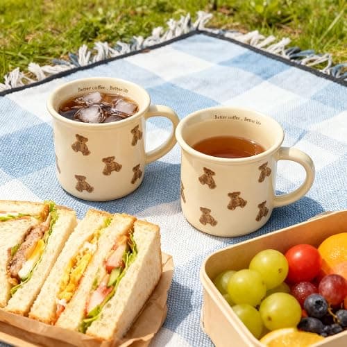 FableKnot Vintage Teddy Bear Small Coffee Mug-10oz-Cute Novelty Ceramic Cup for Women, Cute Coffee Cups, Tea or Milk.Gift for Teachers, Kids, Office or New Year thumbnail 7