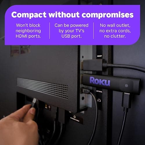 Roku Streaming Stick HD 2025 — HD Streaming Device for TV with Roku Voice Remote, Free & Live TV thumbnail 4