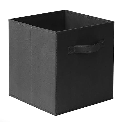 Casafield Set of 6 Collapsible Fabric Cube Storage Bins, Black - 11" Foldable Cloth Baskets for Shelves, Cubby Organizers & More thumbnail 9