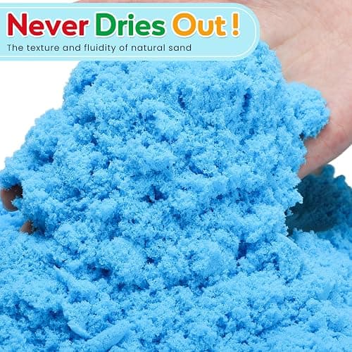 FURWEY 6.6lbs Play Sand,Mixed Packaging of 3-Color Sensory Sand,Suitable for Children to Shaping, Squeezing and Molding thumbnail 3
