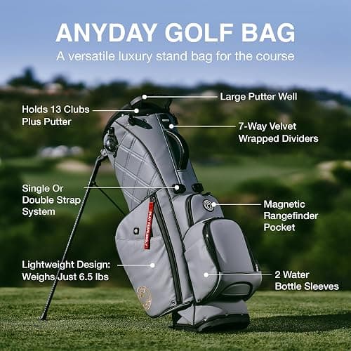 Ghost Golf Stand Bag - Lightweight Golf Bags for Men & Women, 14-Way Dividers with Premium Materials & Magnetic Pocket - Standing Golf Bag Holds 14 Golf Clubs thumbnail 2