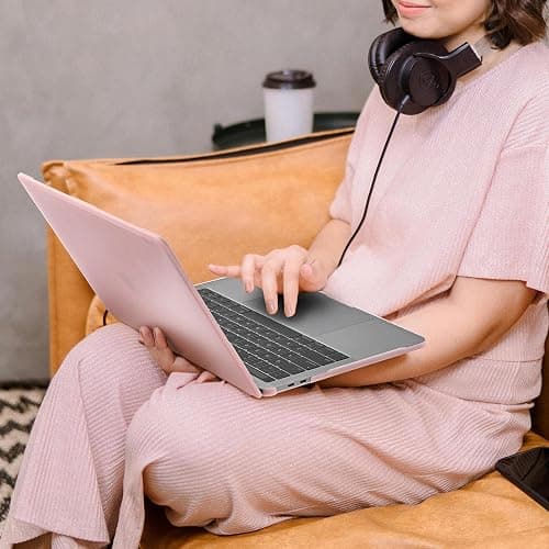 BlueSwan Anti-Cracking Case for MacBook Pro 13 inch M2 M1 2022-2016 | Anti-Scratch Protective Hard Case, Soft TPU Bumper, Drop Protection, Sturdy and Durable, Business & Travel, Frosted Pink thumbnail 4
