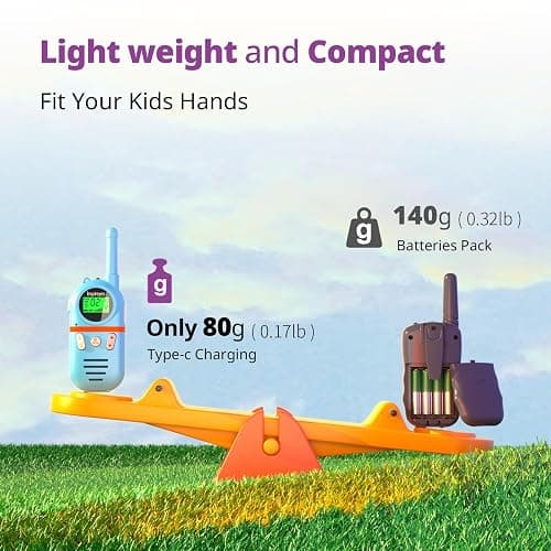 Inspireyes Kids Walkie Talkies, Rechargeable 3 Pack Long Range 2-Way Radios | Toys for Boys Girls 3–12, 48H Battery, Clear Audio, VOX Hands Free, Flashlight, Camping Toy, Hiking, Birthday Christmas Gift thumbnail 4