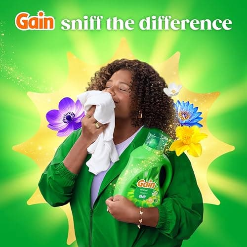 Gain Liquid Laundry Detergent, Freshness, Odor Defense, High Efficiency Washing Machine Liquid Laundry Soap, Original Scent, 132 fl oz, 100 Loads (Packaging May Vary) thumbnail 7