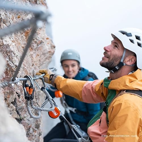PETZL - Via Ferrata Scorpio Vertigo Lead - from 40 to 120 kg, Orange, 365 g thumbnail 7