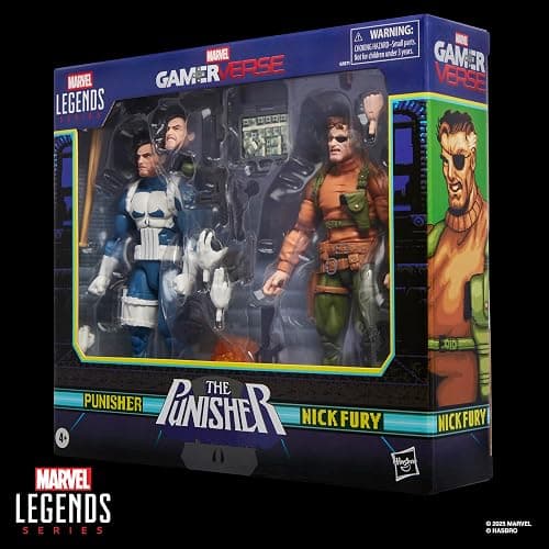Marvel Legends Series Gamerverse Punisher & Nick Fury, Retro Video Game-Inspired Collectible 6-Inch Action Figures thumbnail 11