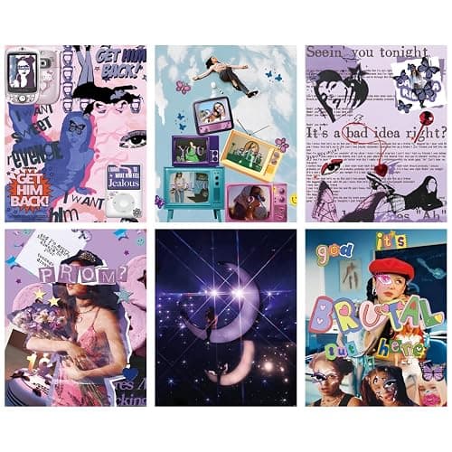 BDSHUNBF Poster Set mit 6 Album Cover Olivia, Leinwand Wandkunst, Musik Poster, Ästhetische Leinwand, für Teenager Schlafzimmer Raumdekoration Ungerahmt - Image 1