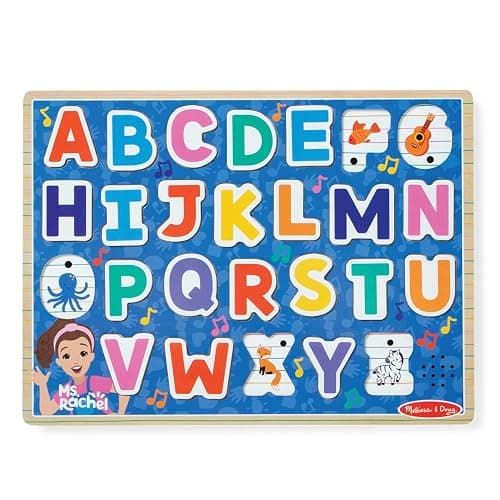 Melissa & Doug® Ms. Rachel™ Wooden Phonics Alphabet Sound Puzzle with Light-Activated Sound Effects, 26-Piece Toddler Toys for Boys and Girls Ages 2+ Years - FSC Certified thumbnail 4