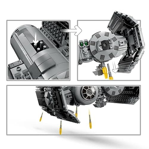 LEGO Star Wars TIE Bomber Model Building Kit, Star Wars Toy Starfighter with Gonk Droid Figure, Darth Vader Minifigure and Lightsaber, Collectible Star Wars Gift for 9 Year Olds, 75347 thumbnail 3
