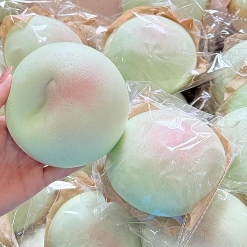 Cheese Slow Rising Squishy Toy, Soft Foam Stress Relief Squeeze, Sticky Food Squishies, Bread and Butter Squishy Style for Desk Decor or Gift (Green) thumbnail 6