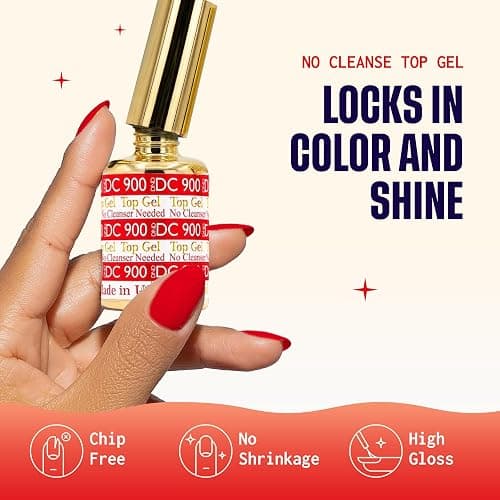 DND Base Gel and Top Gel Polish Set, UV/LED GelBase Polish and No Cleanse Top Coat, Professional Gel Polish Duo, 0.5 Fl Oz Each thumbnail 4