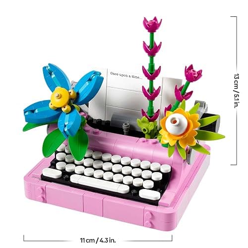 LEGO Creator 3in1 Typewriter with Flowers Toy - Transforms into a Keytar Model or a Flowerpot with a Pen & Notebook - Creative Birthday Gift for 8+ Year Old Girls & Boys - 31169 thumbnail 3