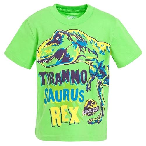 Jurassic World Dinosaur T-Rex 4 Pack T-Shirts Toddler to Big Kid thumbnail 7