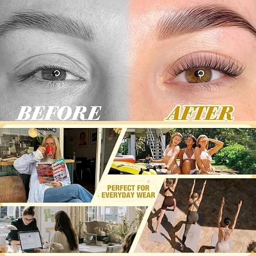 Short Lash Clusters Natural Cluster Eyelash Extensions 8-10-12MM Clear Band Cluster Lashes Extensions Wispy Individual Lashes CC-Curly Eyelash Clusters Pestañas Postizas Naturales 144Pcs DIY Lashes thumbnail 7