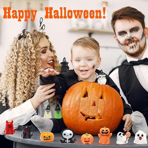 ZMRU Halloween Miniatures - 48 Types Miniature Figurines Mini Resin Animals, for Halloween Decorations, Halloween Party Favors Bag Fillers Garden Dollhouse Decor thumbnail 6