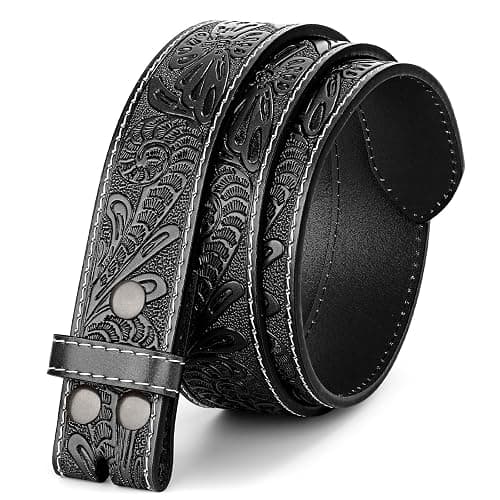 BELTROAD Western Leather Belt Strap for Men Women Cowboy Cowgirl Leather Mens Belts for Jeans Birthday Christmas Belt Gifts - Image 1