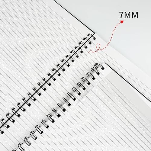 Rinrda Large Lined Notebook Spiral Notebook 8.5" x 11" 8 Pack LINED Notebook 7mm Ruled Hardcover Notebook 120 Pages 100 GSM Thick Paper Notebook Hardcover Journal for School, Office,Study and Notes thumbnail 6