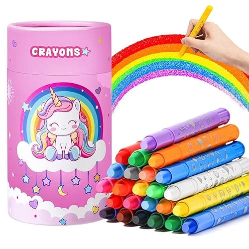 DreamCandy Twist Crayons for Toddlers,24 Colors Non Toxic Washable Crayons for Kids,Art Supplies Drawing Coloring Crayon Set,Gift for Boys and Girls,Back to School,Stocking Stuffers