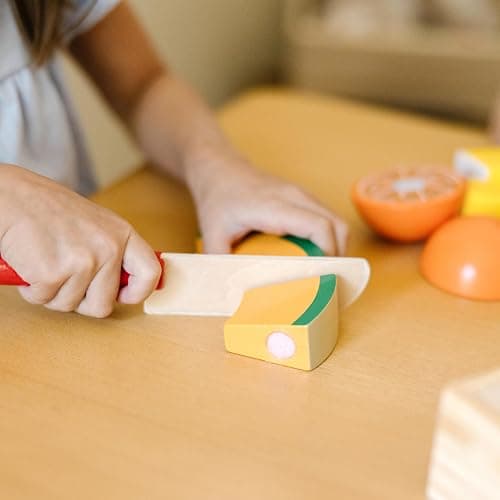 Melissa & Doug Cutting Fruit Set - Wooden Play Food Kitchen Accessory, Multi - Pretend Play Accessories, Wooden Cutting Fruit Toys For Toddlers And Kids Ages 3+ - One Size thumbnail 5