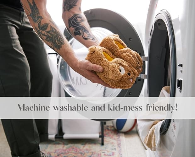 Dearfoams unisex-child Kids Toddlers Whimsical Animal Critter Washable Slipper thumbnail 3