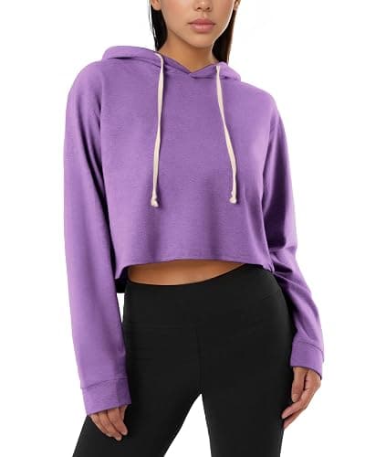 GIVON Women's Comfortable Casual Long Sleeve Crop-Top Pullover Sweatshirt Hoodie - Image 1