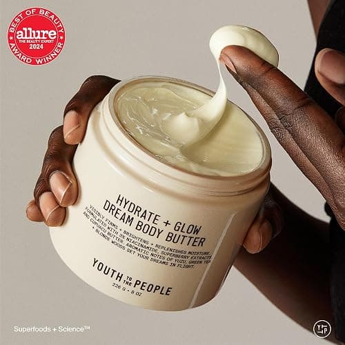 Youth To The People Superberry Hydrate + Glow Dream Body Butter - 3% Niacinamide + Jojoba Oil, Shea + Cupuaçu Butters, Yuzu + Green Tea + Blonde Woods Scented Body Lotion, Firming Moisturizer, Vegan thumbnail 2