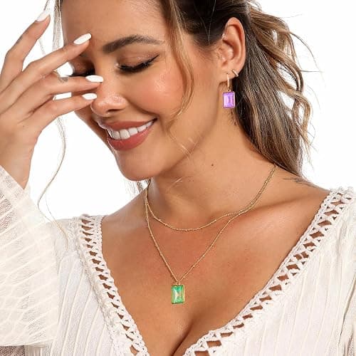 40/48Pcs Paired Crystal Pendants Charms for Jewelry Making Supplies, Rhinestone Gemstone Dangle Charms Findings for Necklace Earrings Craft thumbnail 5