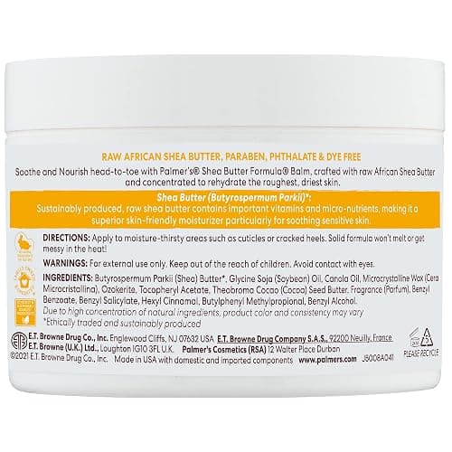 Palmer's Shea Butter Formula Raw African Shea Butter Balm, Nourishing Body Moisturizer for Rough, Dry Skin, 7.25 Ounces thumbnail 3