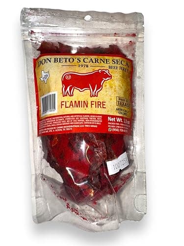 Don Beto's Flamin Fire Beef Jerky, Texas Made, 1.3 oz - Image 1
