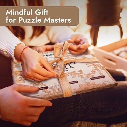 WOODSTERS Mind Bending Wooden Jigsaw Puzzle - Difficult Challenging Impossible Puzzles for Adults, Advanced Hard Jigsaw Puzzles - Aztec Labyrinth - 130 Pieces thumbnail 7