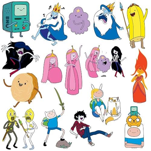 Adventure TIME Characters 50ct Vinyl Large Deluxe Stickers Variety Pack - Laptop, Water Bottle, Scrapbooking, Tablet, Skateboard, Indoor/Outdoor - Set of 50 thumbnail 5