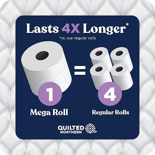 Quilted Northern Ultra Plush Toilet Paper, 18 Mega Rolls = 72 Regular Rolls, 3X Thicker*, 3 Ply Soft Toilet Tissue thumbnail 5