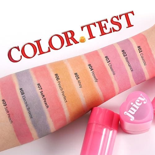Multi-Use Water Jelly Tint Stick Sheer Lip & Cheek Stain Finish, 3-In-1 Cheek Blush & Eyeshadow & Lip Tinted Long-Lasting Moisture - 1,000+ Swipes Per Stick (# 07, 0.32oz) thumbnail 2