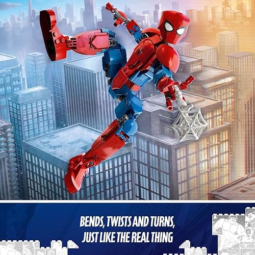 LEGO Marvel Spider-Man Building Toy, Fully Articulated Action Figure, Superhero Movie Set with Web Elements, Gift for Grandchildren, Collectible Model for Boys, Girls and Kids Ages 8 and Up, 76226 thumbnail 4