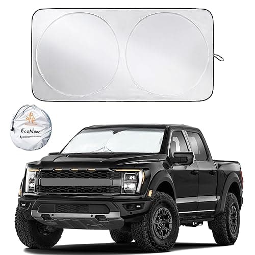 EcoNour Car Shade Front Windshield | Windshield Dash Protector for Maximum UV Rays and Sun Heat Protection | Sun Visor Car Interior Accessory for Cooler Interior | Large (69 x 35 inches) - Image 1