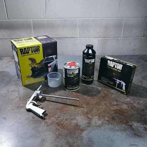 U-POL Raptor Black Urethane Spray-On Truck Bed Liner Kit, Protective Paint with Spray Gun, for Tailgates & Trucks, Vehicle Undercoating, 4 Quart Kit thumbnail 3
