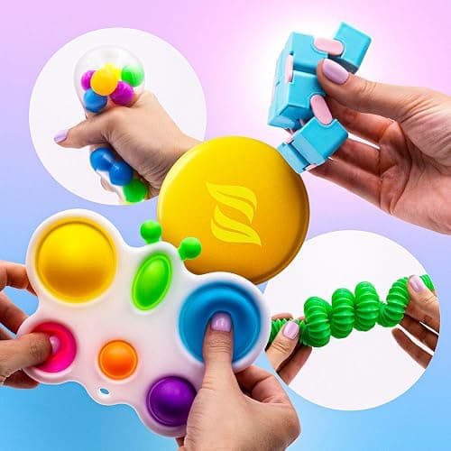 Fidget Poppers Pack – 50 Pcs Fidget Toys, Party Favors for Kids 8-12, Stocking Stuffers, Bulk Sensory Toys for Classroom Treasure Box Prizes, Goodie Bags, Birthday Gifts thumbnail 7