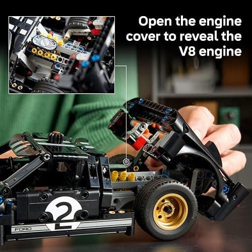 LEGO Technic 1966 Ford GT40 MKII Race Car Building Set for Adults - Collectible Toy W/Realistic Functions & Features for Adult Sports Car Fans, Ages 18+ - Gift Idea for Birthdays - 42223 thumbnail 5