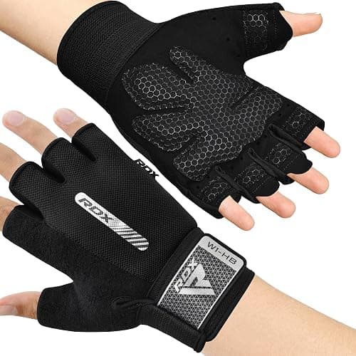 RDX Gants de Fitness Respirant Anti-dérapant, Gant Masculation Sport Soutien au Poignet Protection Paume Forte Adhérence Workout Entrainement Fitness Gymnastique Powerlifter Gym Gloves Halterophilie - Image 1