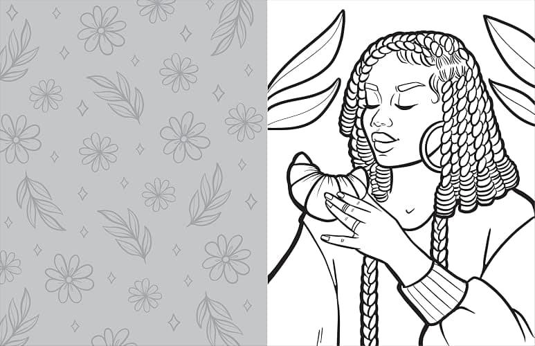 Coloring with Coco: Rest and Reflect: Relaxing Bold and Easy Coloring Book for Adults and Teens thumbnail 6