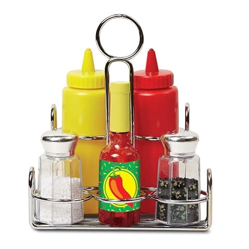 Melissa & Doug 6-Piece Condiments, Play Food Set with Kids Play Kitchen Accessories, Preschool Learning Toys for Girls & Boys 3+ thumbnail 5