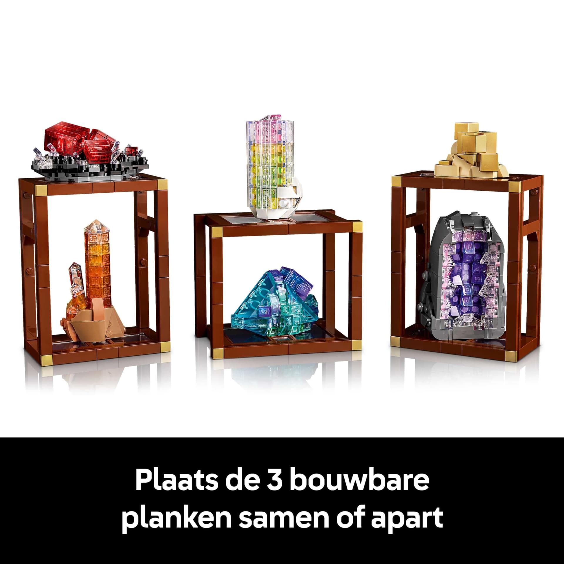 LEGO Ideas Mineral Collection Building Kit for Adults – Model with Crystal Elements Incl. Amethyst, Fluorite and Mandarin Quartz, Plus 3 Stands – DIY Home Decoration Gift – 21362 thumbnail 5