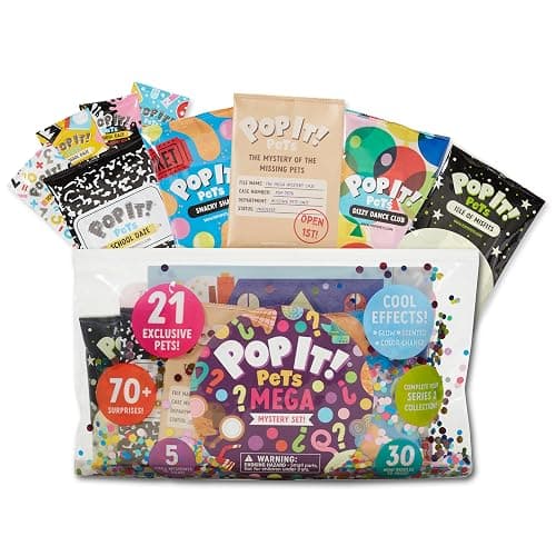 Buffalo Games Pop It Pets - Season 2 - The MEGA Pack - The Ultimate Sensory Fidget Toy - Popping Bubbles and Adorable Characters - Collector map with Cards and Stickers from Buffalo Games - Image 1