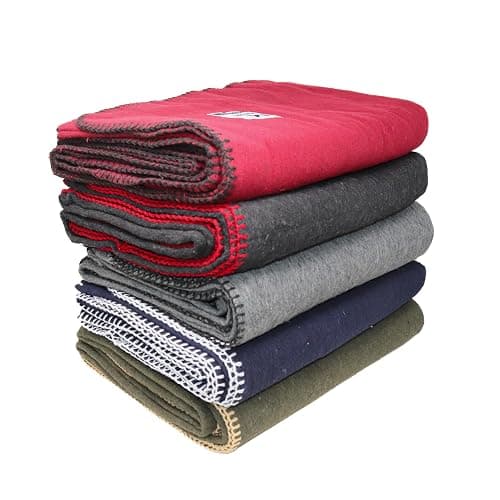 M MCGUIRE GEAR Heavy Duty Wool Blanket, Survival, Emergency, and First Aid Use – Mil-Spec, Fire Retardant, Durable Outdoor Wool Blankets for Camping. - Maroon, (64 x 90 inches) thumbnail 3
