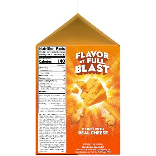 Goldfish Flavor Blasted Xtra Cheddar Cheese Crackers, 27.3 Oz Carton thumbnail 6