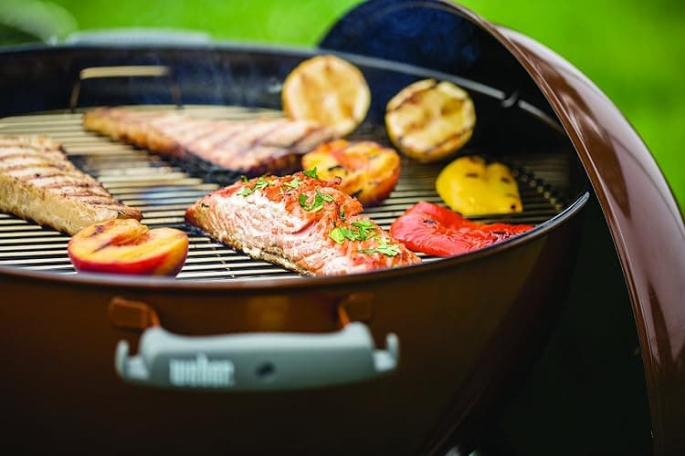 Weber Original Kettle Premium Charcoal Grill for Outdoor Cooking and Barbecue, 22-Inch, Copper thumbnail 6