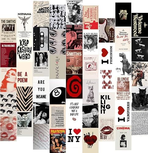 KBKBART 50Pcs Downtown Girl Room Decor, Y2k Wall Art Prints for Bedroom, Coquette Wall Collage Kit for Room Aesthetic, 4"x6" Vintage Photo Collage Kit Pictures, Retro Rockstar Posters Dorm Decor - Image 1