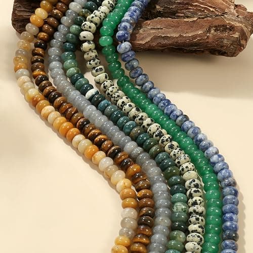 ROISE LADY Beaded Natural Stone Necklaces for Women Choker Gemstone Bead Summer Beach Jewelry Necklace thumbnail 6
